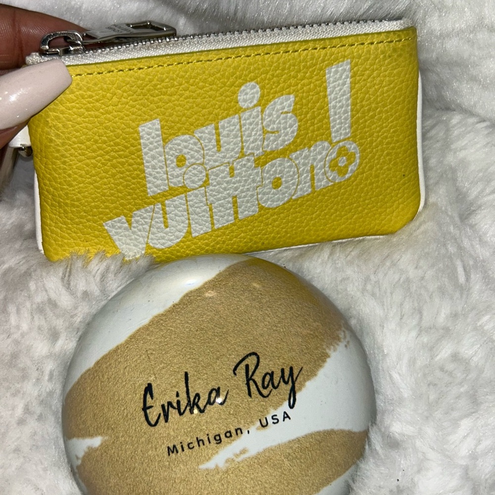 Louis Vuitton Yellow Pochette Pouch Key Cles- LIMITED EDITION‎